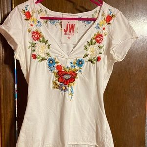 Johnny Was/JWLA embroidered T-shirt
